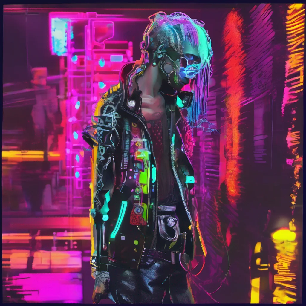 digital art neon punk