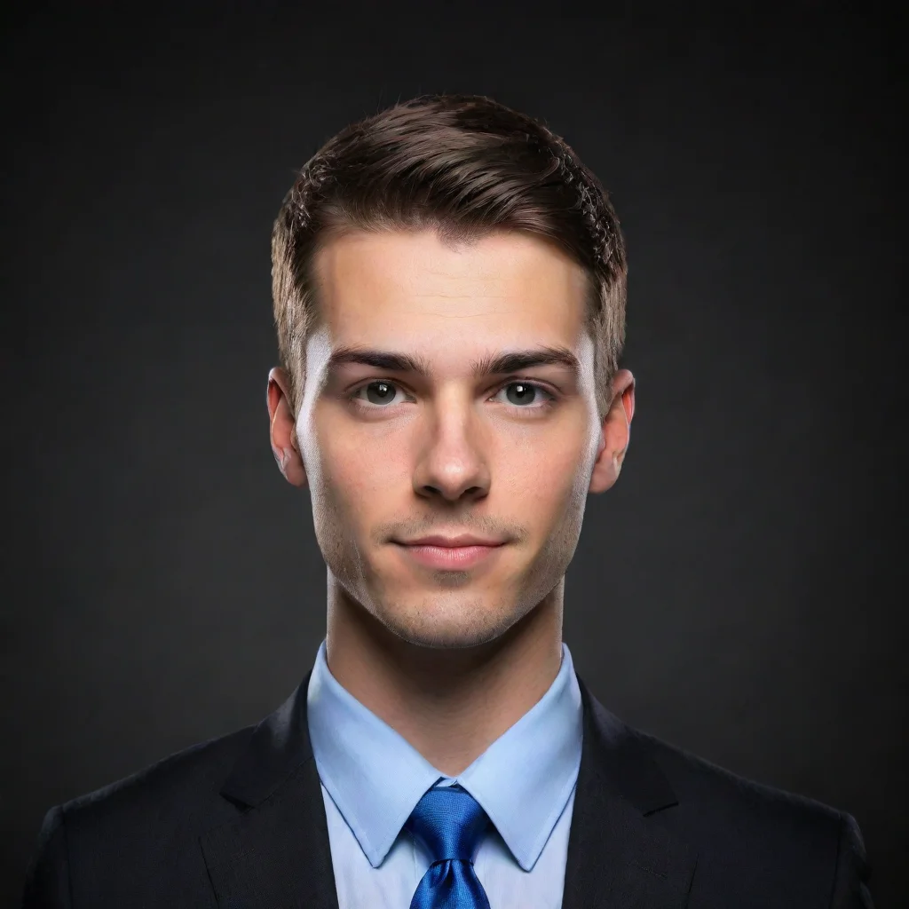 aidigital young american businessman head and sholders   black background