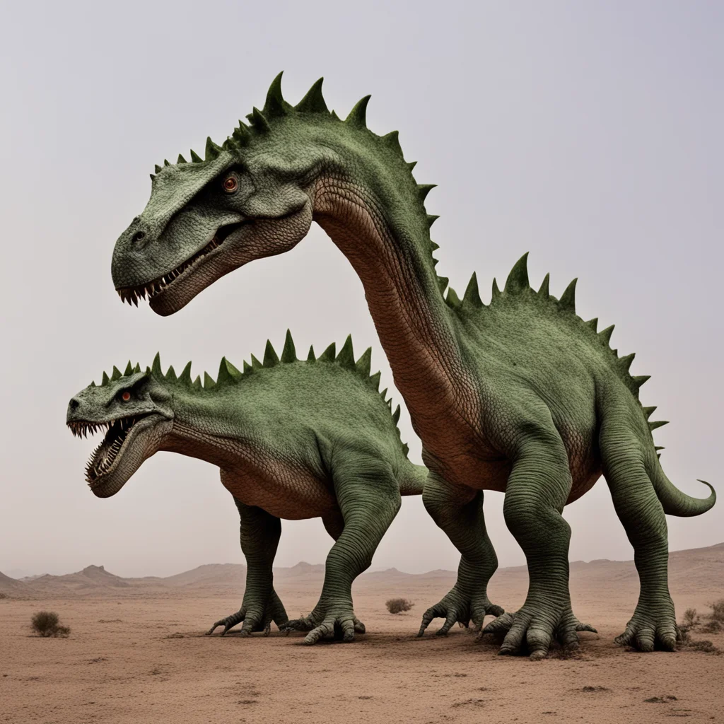 dinosor with two heads  amazing awesome portrait 2