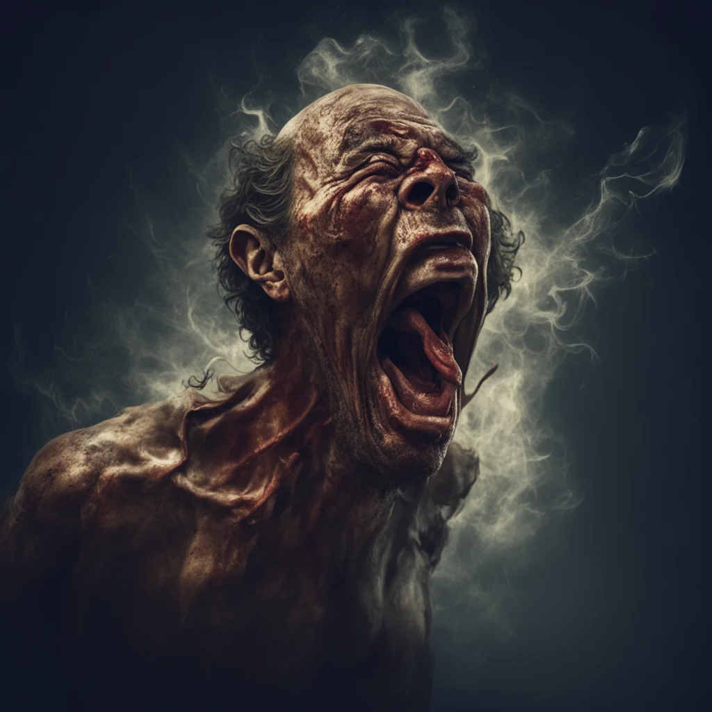 aidistorted figure of a man screaming in anger and rage existentialism concept art cinematic dramatic lighting digital gli good looking trending fantastic 1