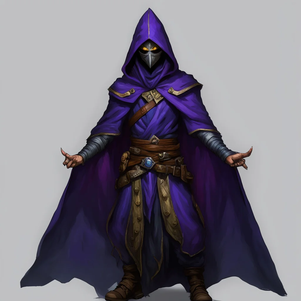 dnd masked hooded sorcerer confident engaging wow artstation art 3