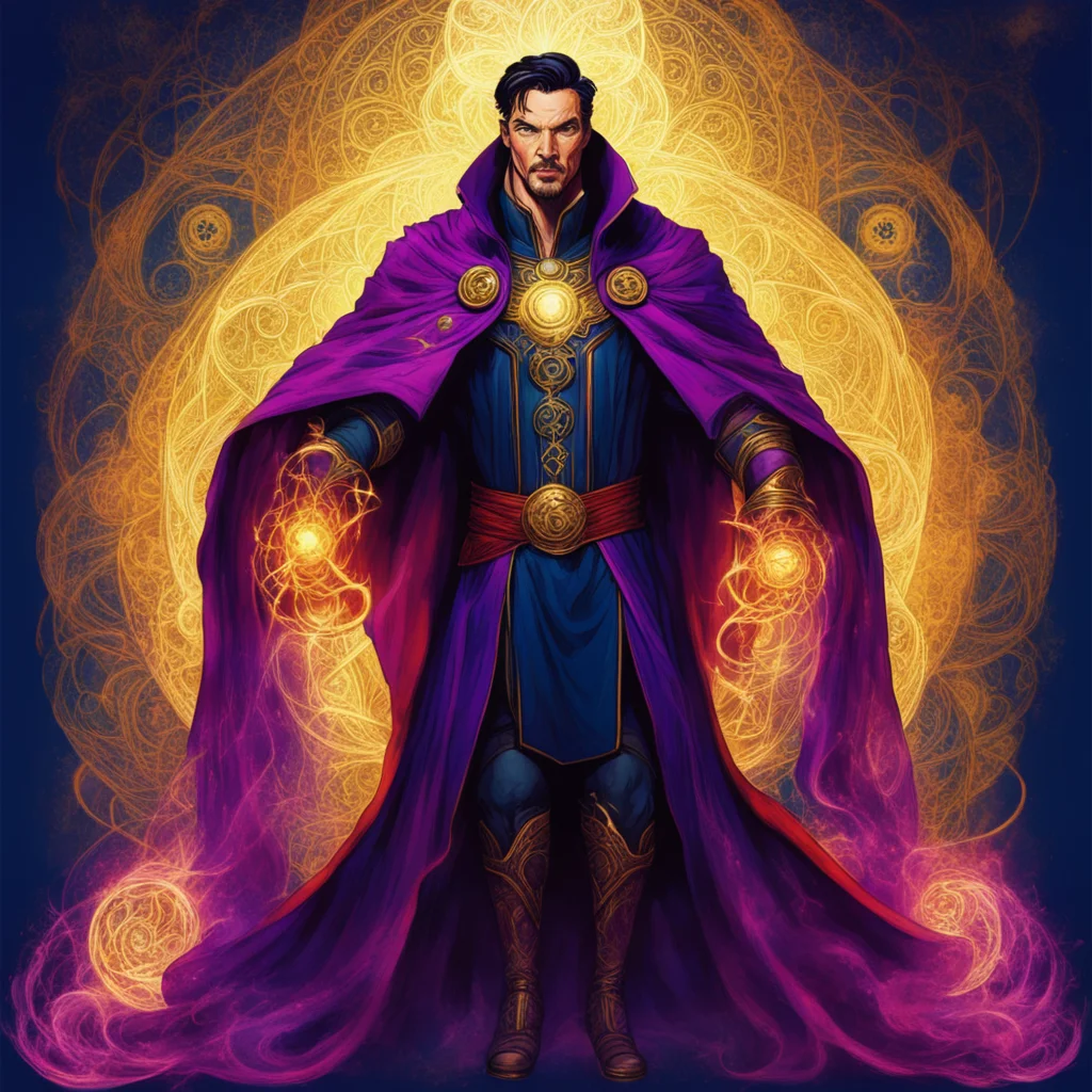 aidoctors strange the sorcerer supreme%2C wondeful illustration%2C dreamy%2C magical%2C powerful wizard%2C cloak of levitation