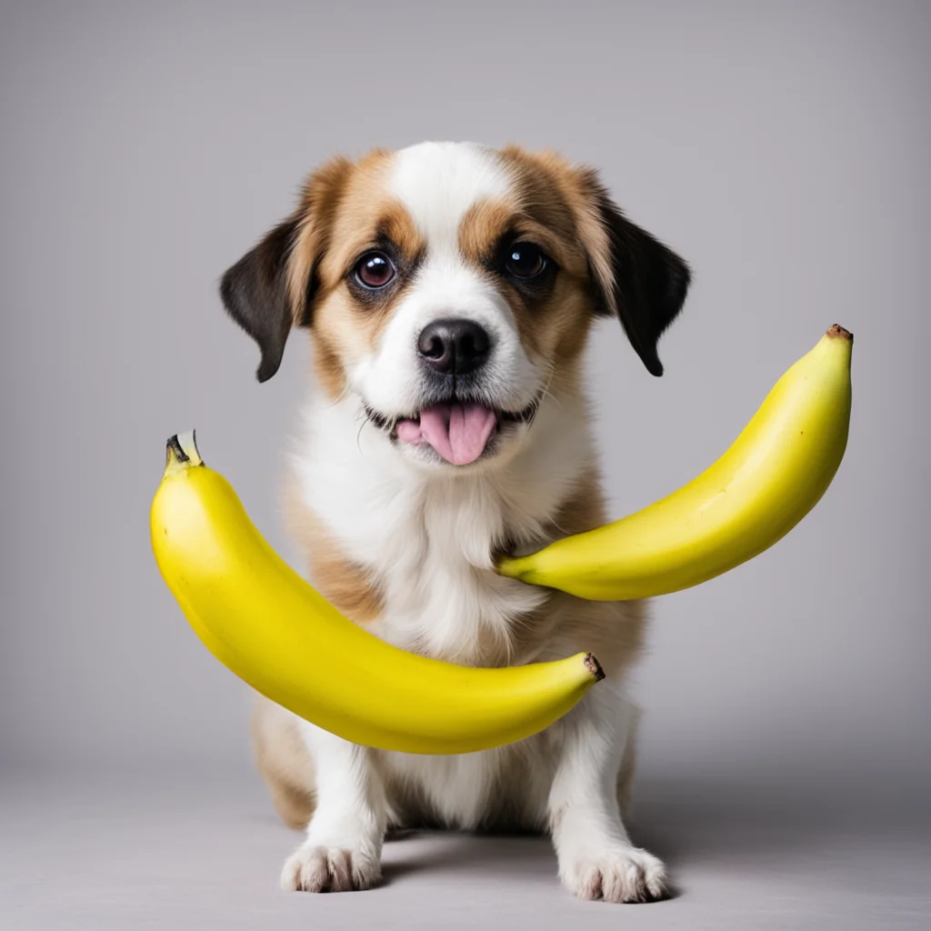 dog with banana confident engaging wow artstation art 3