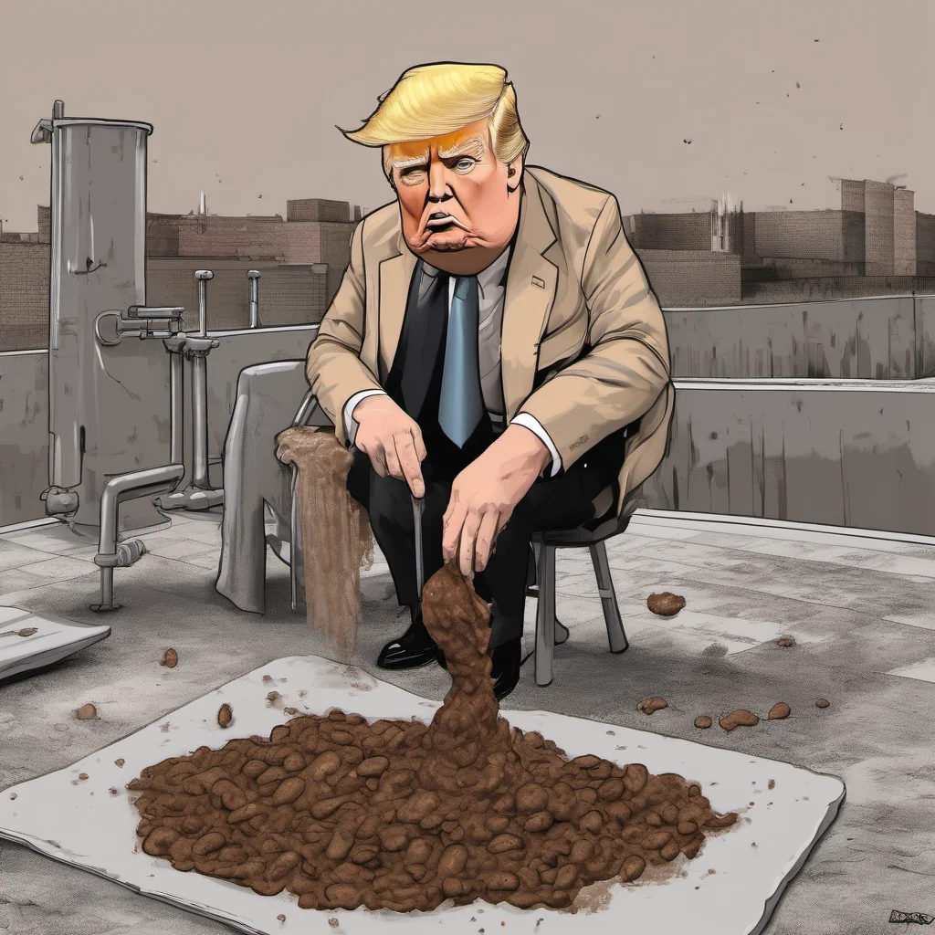 aidonald trump with poop confident engaging wow artstation art 3