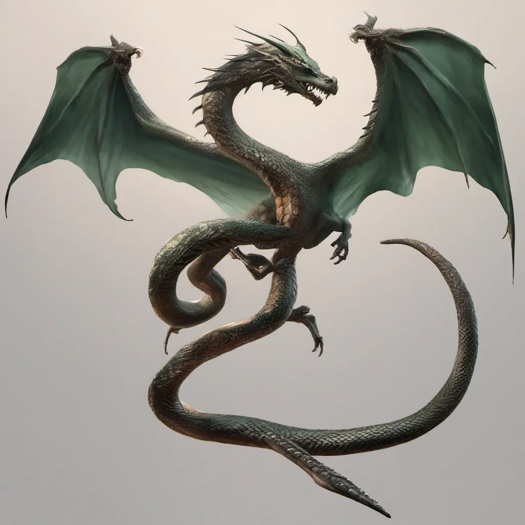 aidragon back legs snake flying dragon wings only flying long neck long tail legless environment four wings