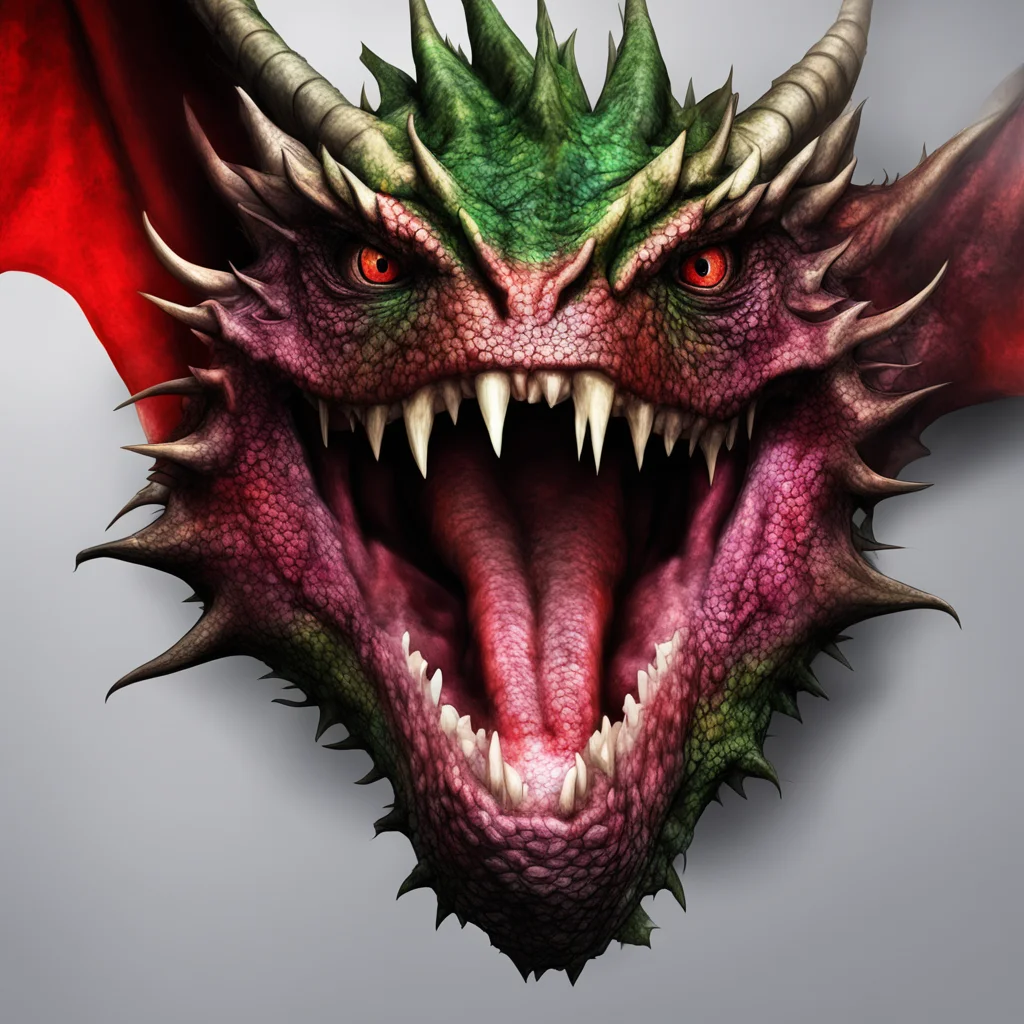 dragon mouth inside digital art