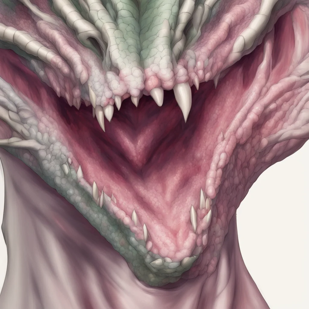 dragon mouth inside throat anatomy anime