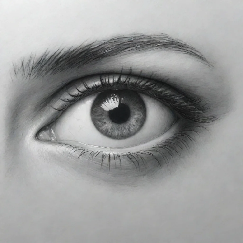 aidraw an eye using charcoal pencil