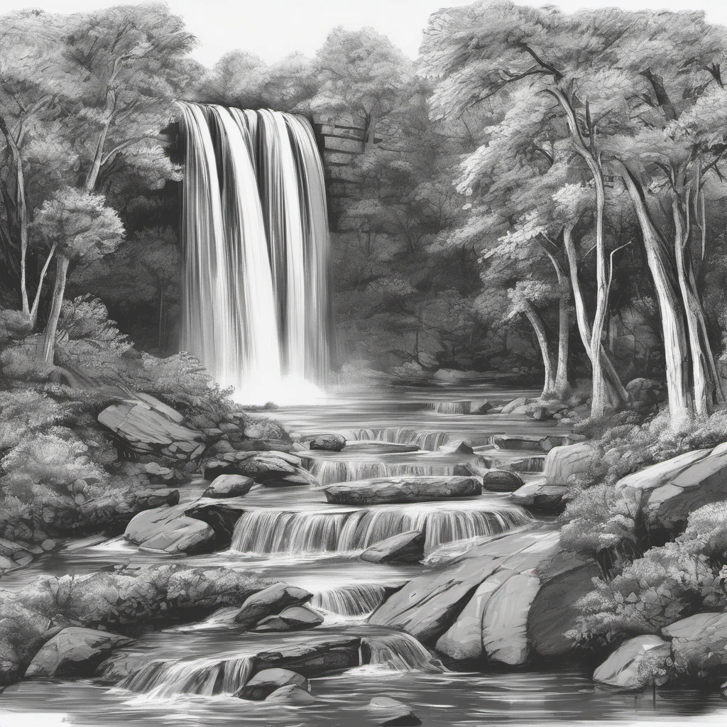 draw an image of waterfall good looking trending fantastic 1