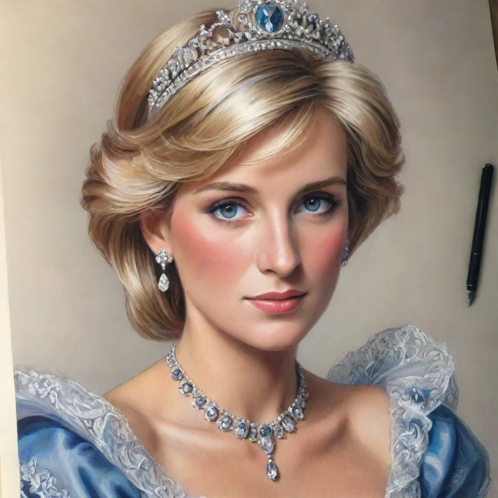 drawing of princess diana in style of disney princess   artstation   portrait insanely detailed and intricate beautiful 