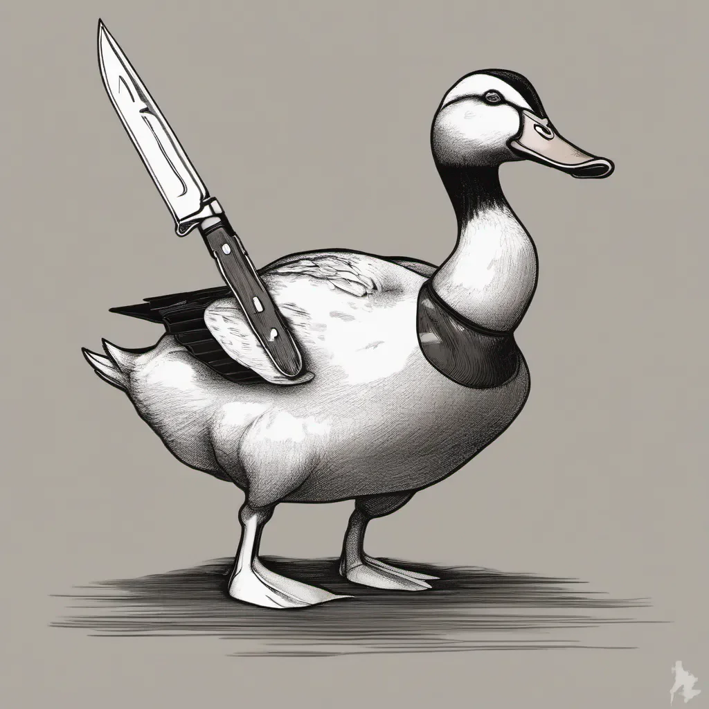 aiduck carrying a knife amazing awesome portrait 2