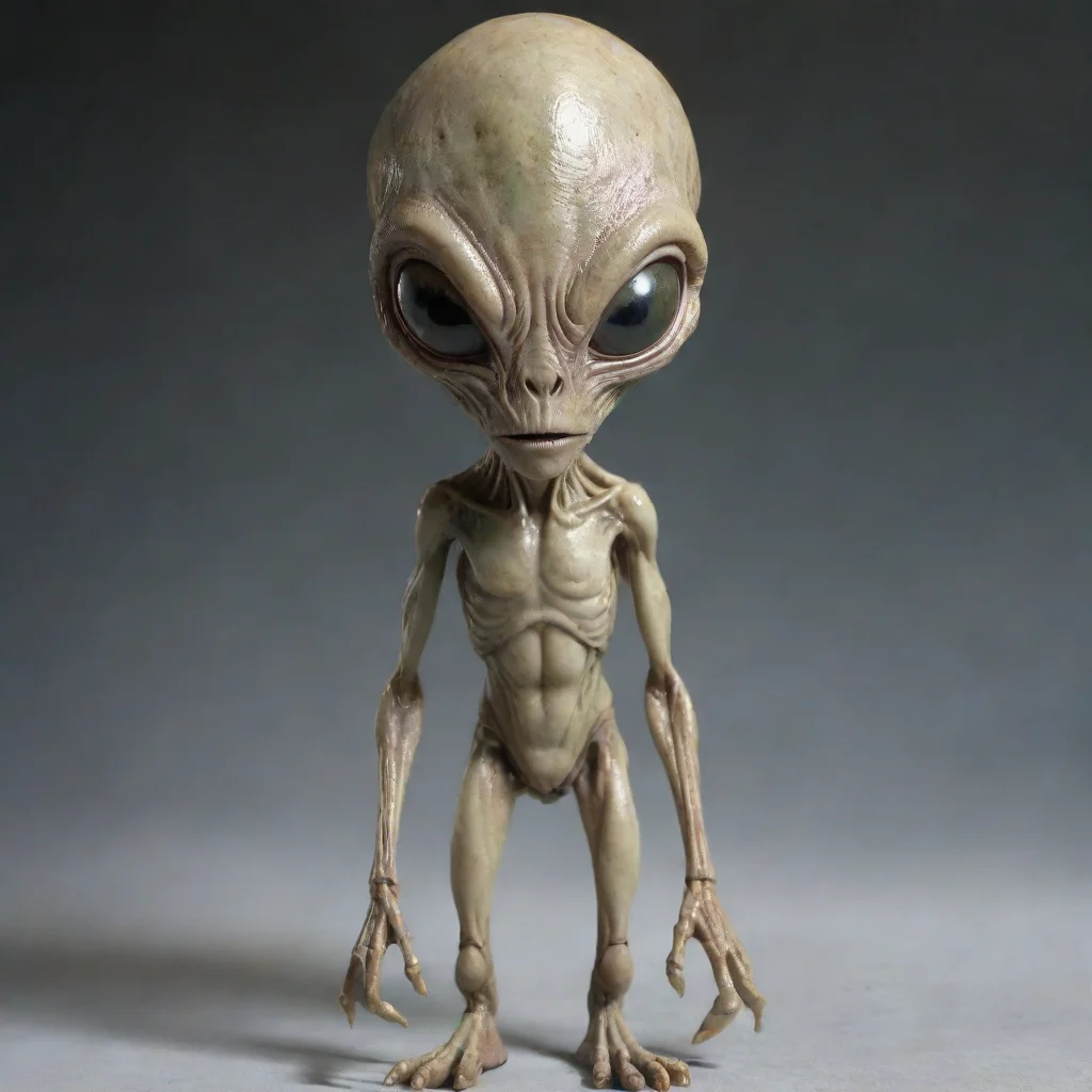 e alien creature standing full body head to toes image frontal detailed skin 