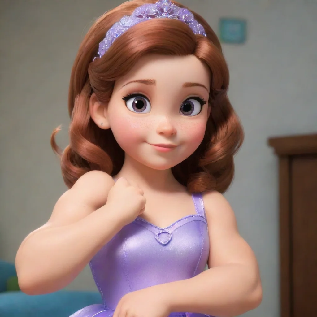 early puberty sofia the first biceps flex