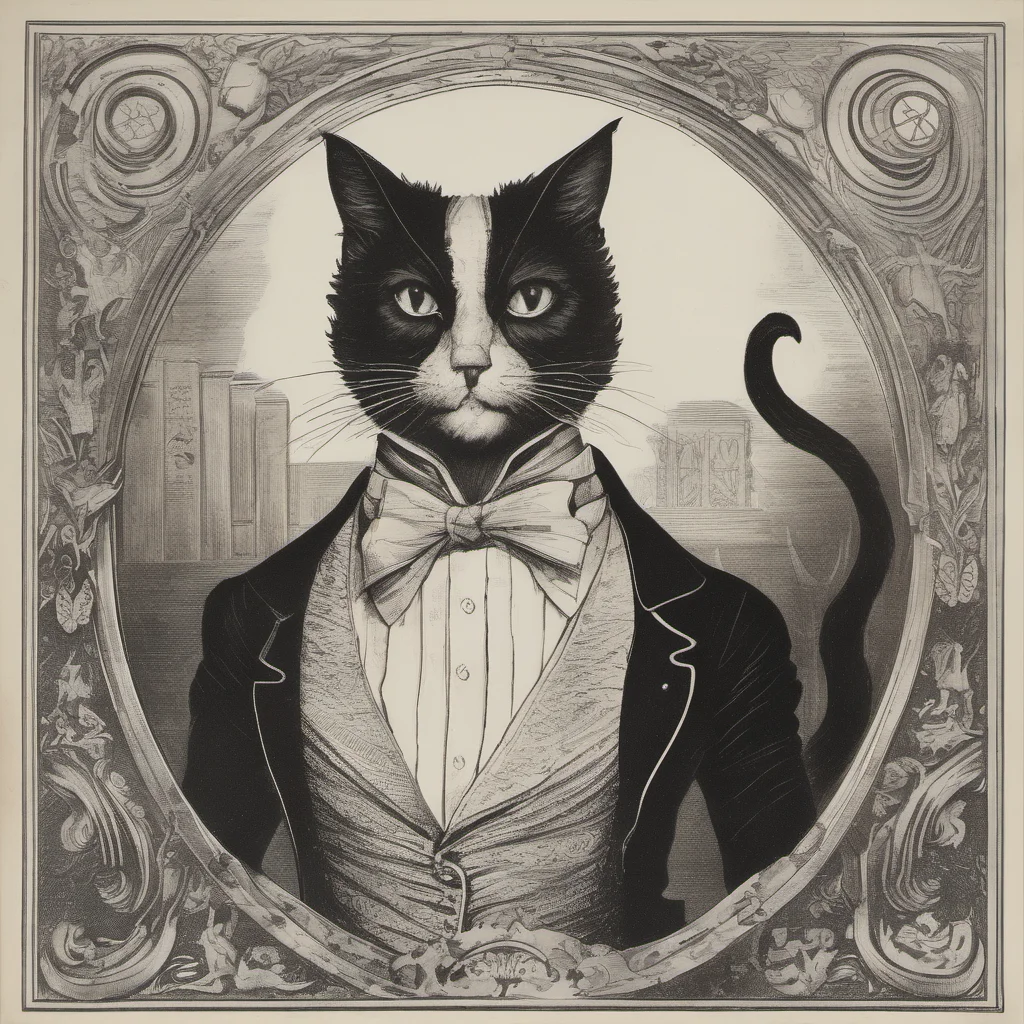 aiedgar allan poe%2C anthropomorphic cat