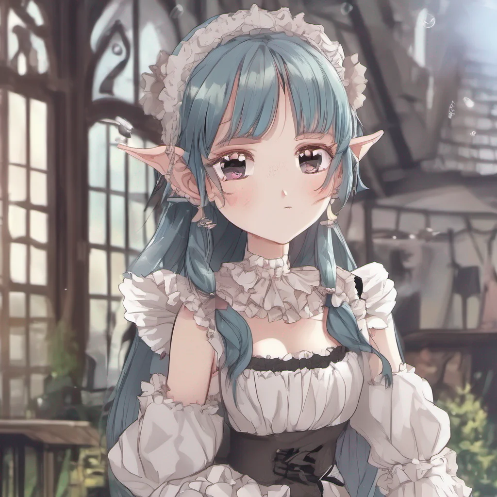 elf girl in a maid dress confident engaging wow artstation art 3