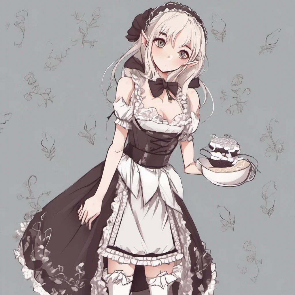elf girl in a maid dress good looking trending fantastic 1