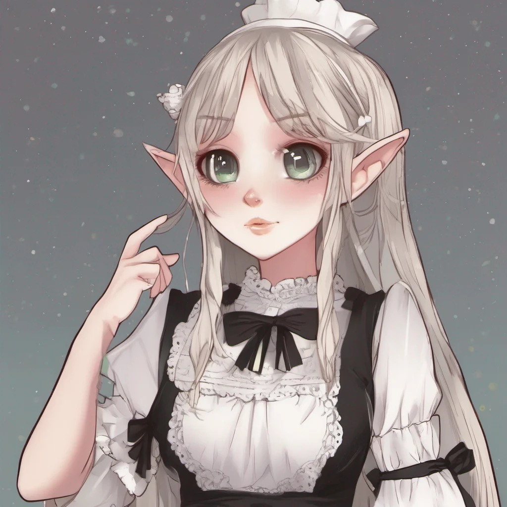 elf girl in a maid dress