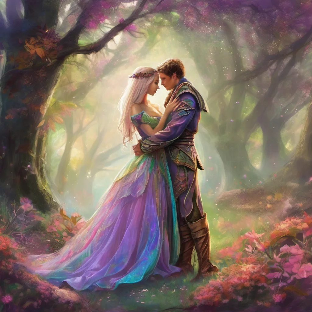 elf lovers embrace fantasy trending art love wedding colorful  confident engaging wow artstation art 3