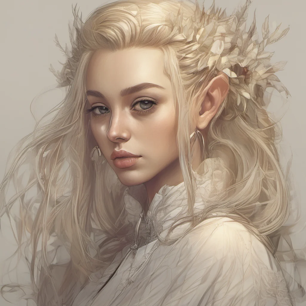 elf portrait female with blonde hair confident engaging wow artstation art 3