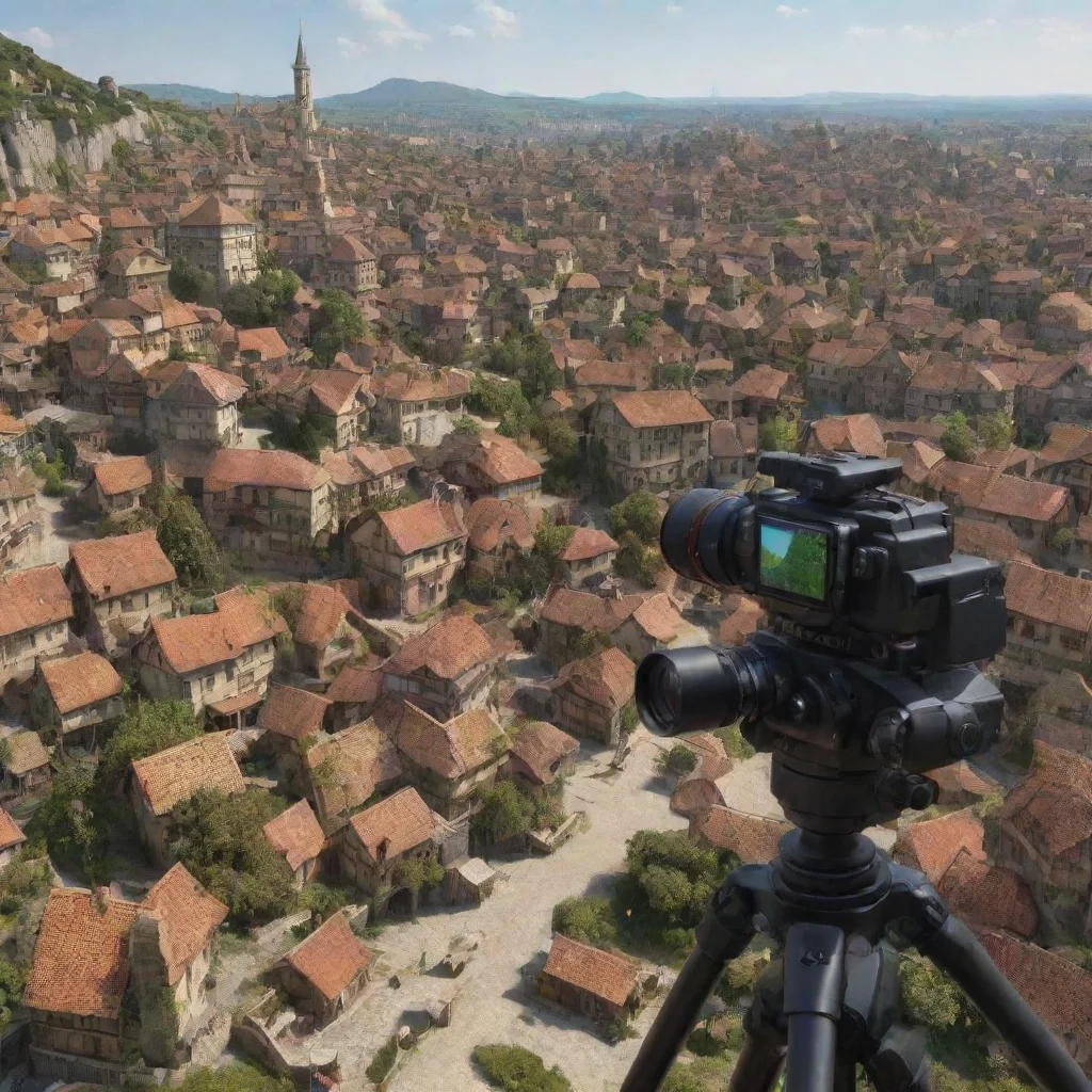 elfic city with telescopic camera