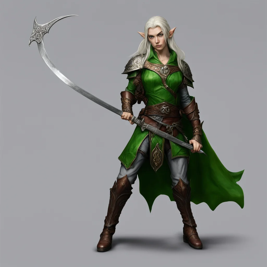 elven bladesinger with scimitar