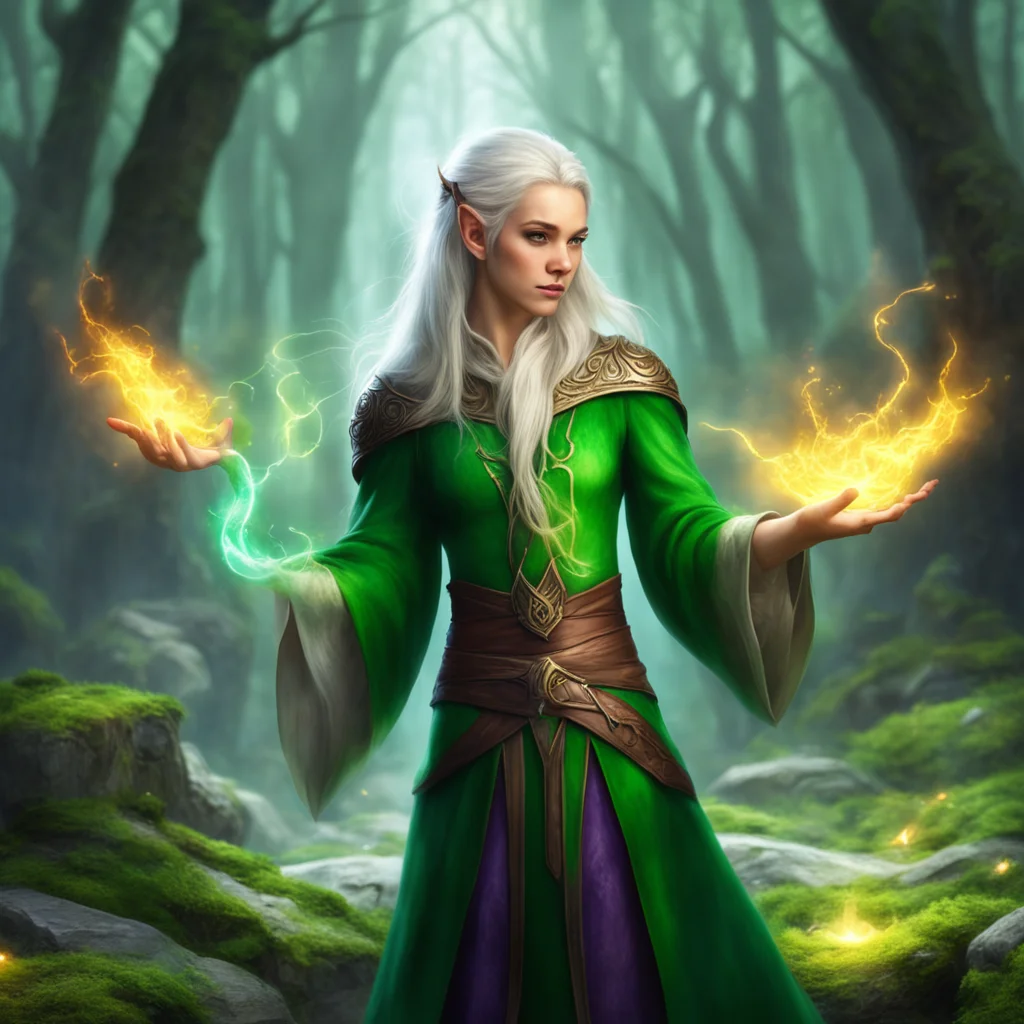 aielven mage casts a spell confident engaging wow artstation art 3