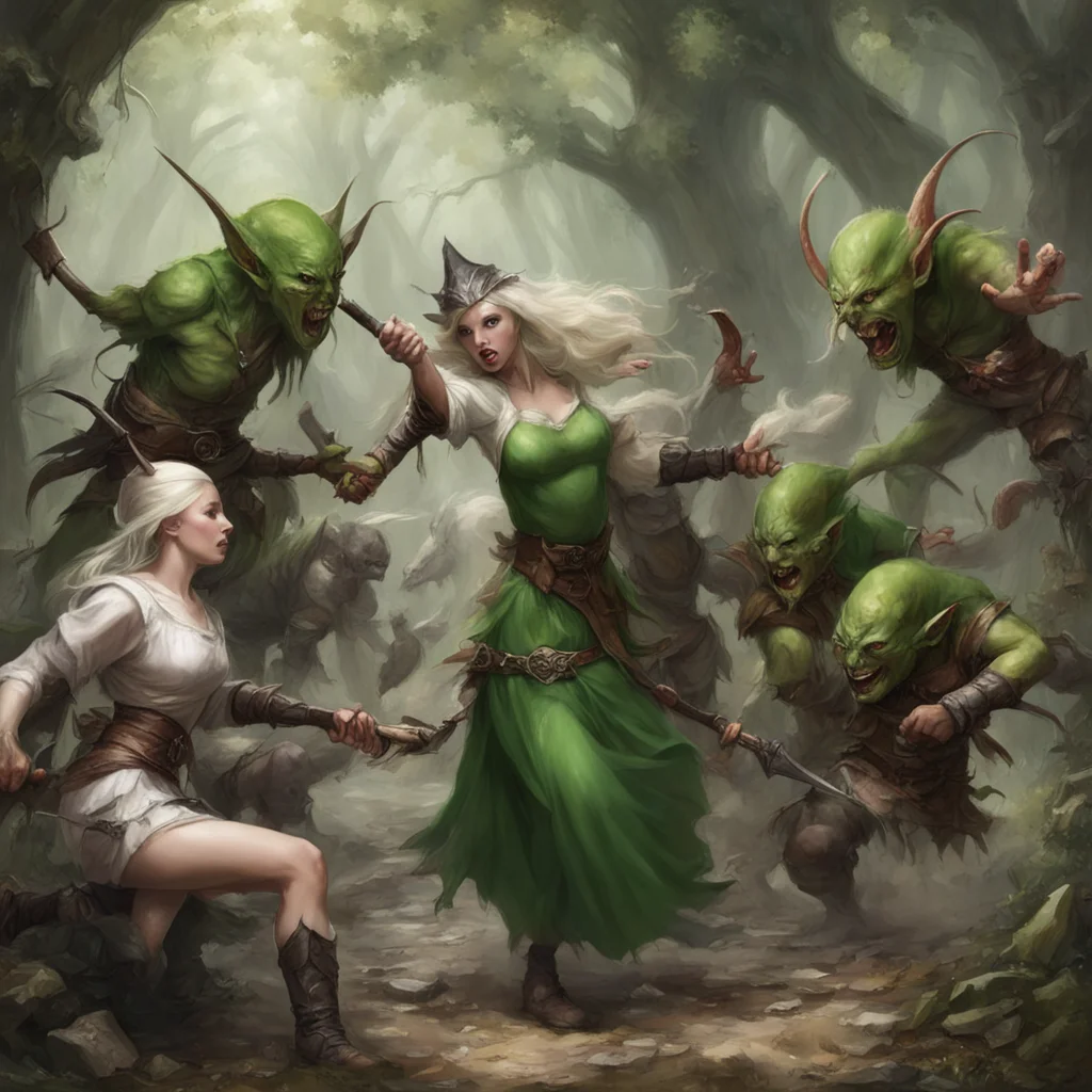 elven maid ambushed by goblins good looking trending fantastic 1