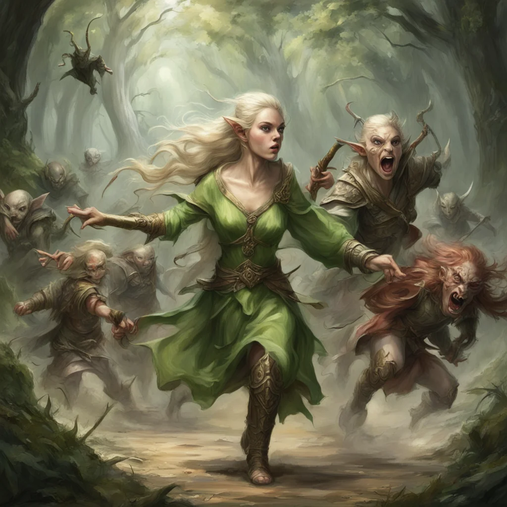 elven princess chased by goblins amazing awesome portrait 2