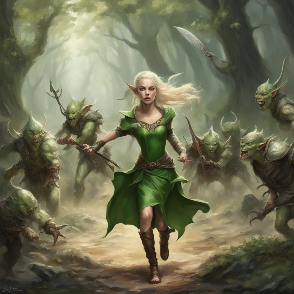 aielven princess chased by goblins confident engaging wow artstation art 3