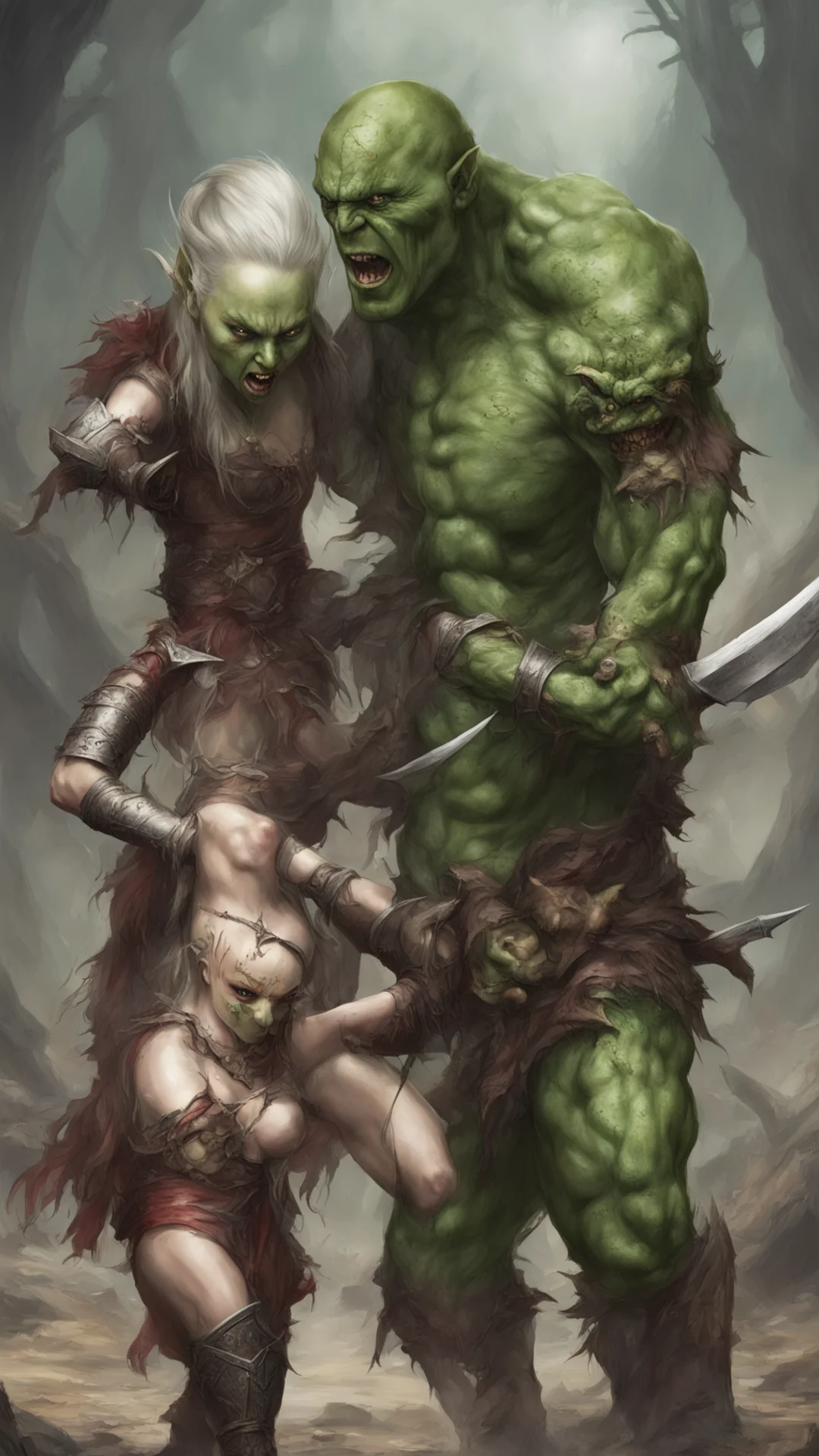 aielven princess is wounded by orc in a fight good looking trending fantastic 1 tall