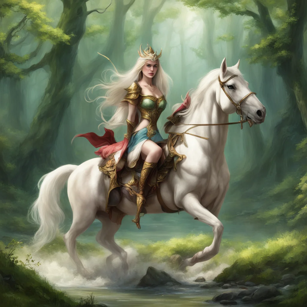 elven princess rides a centaur amazing awesome portrait 2