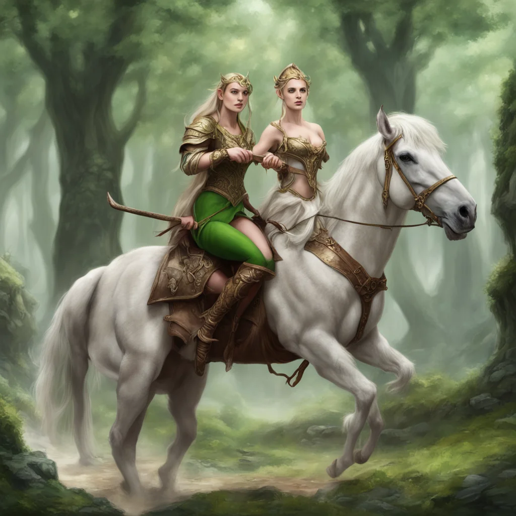 aielven princess rides a centaur confident engaging wow artstation art 3