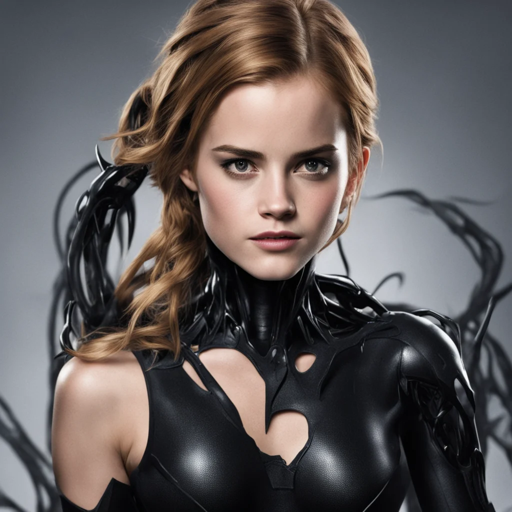 emma watson with the symbiote amazing awesome portrait 2