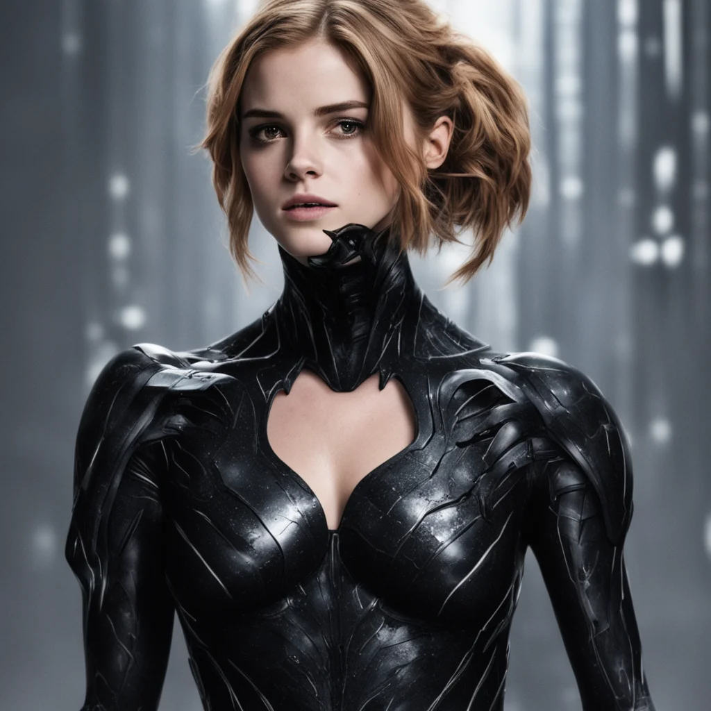 emma watson with the symbiote confident engaging wow artstation art 3
