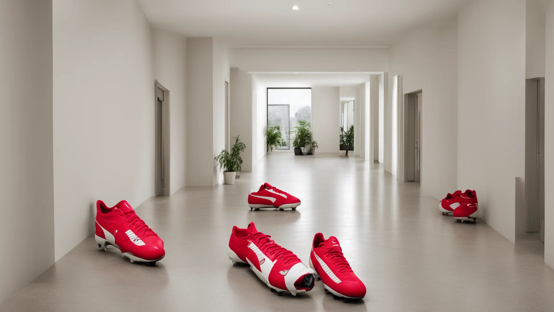 aienglish home%2C a dozen puma football boots in the hallway confident engaging wow artstation art 3 wide