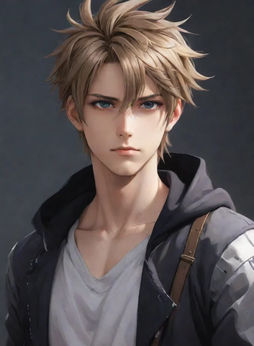 aiepic hd anime character good looking aesthetic wow artistic detailed hd cool guy portrait43