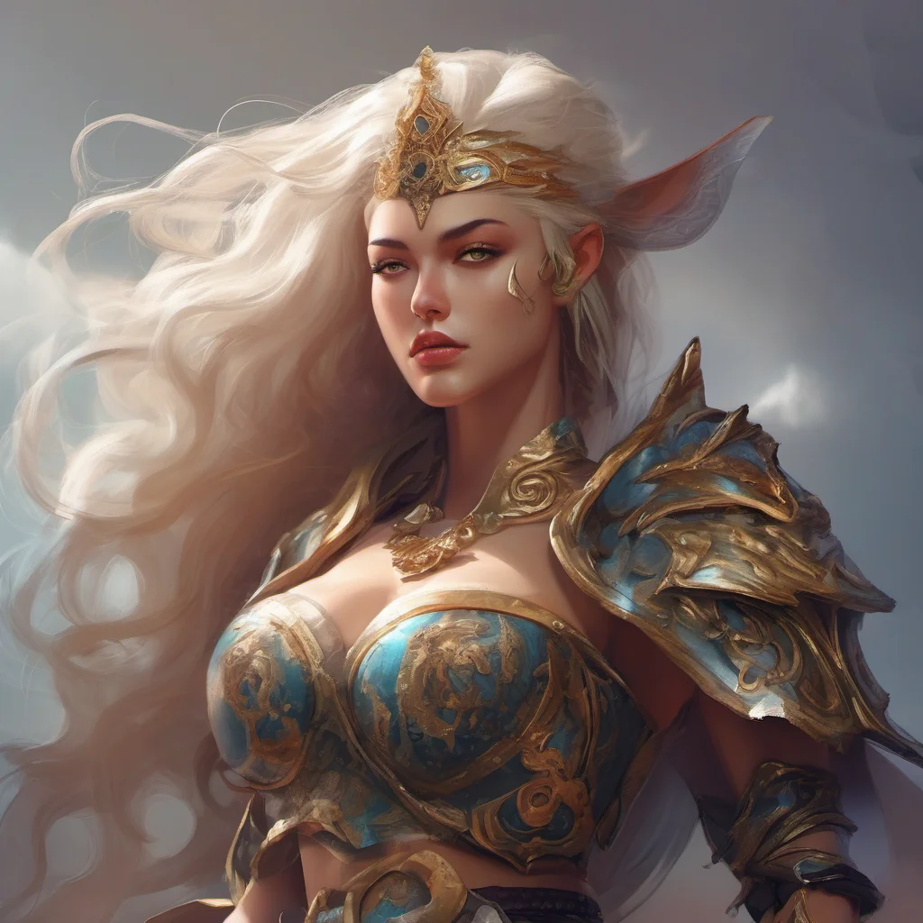 epic stunning confident fantasy character