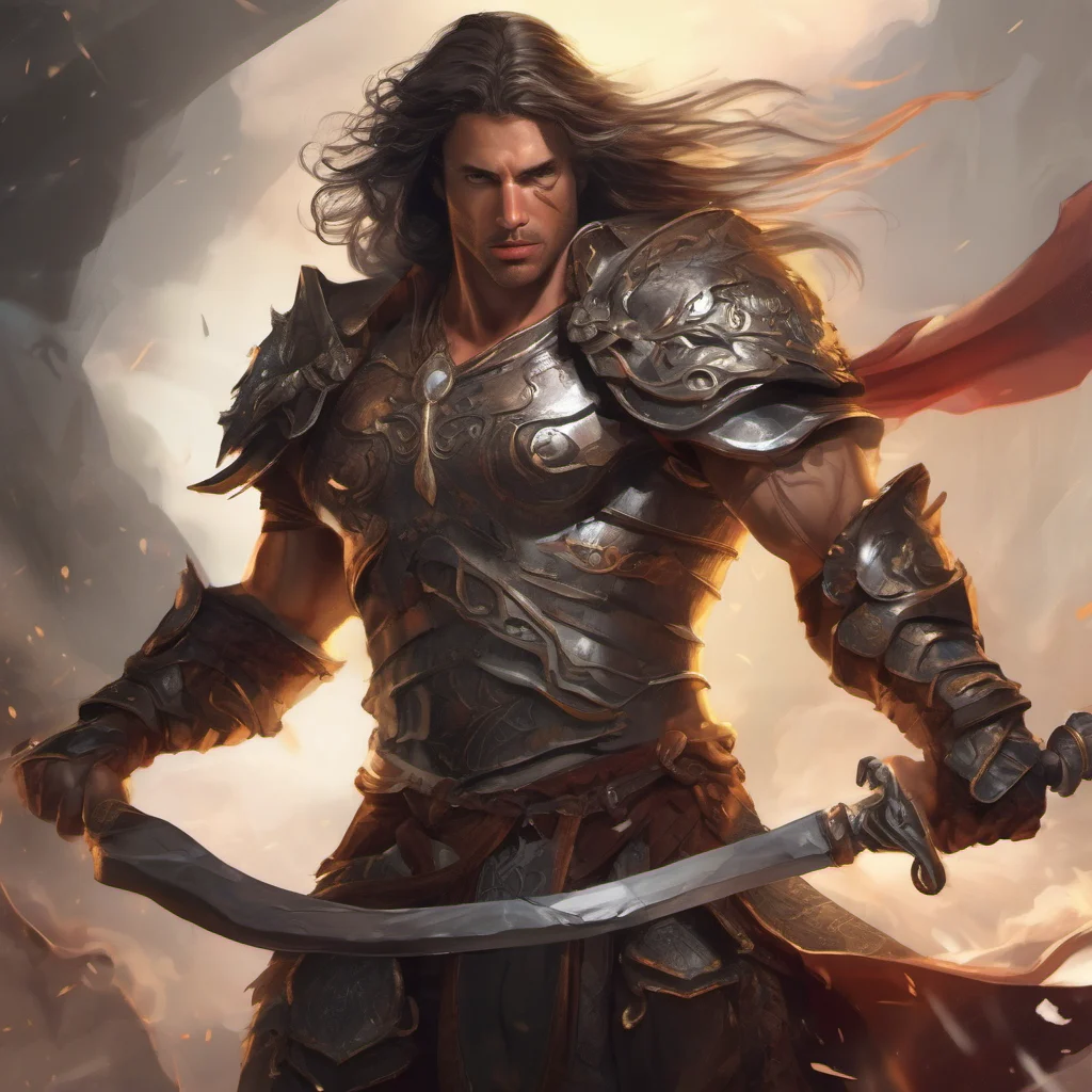 aiepic warrior stunning confident fantasy man art character amazing awesome portrait 2