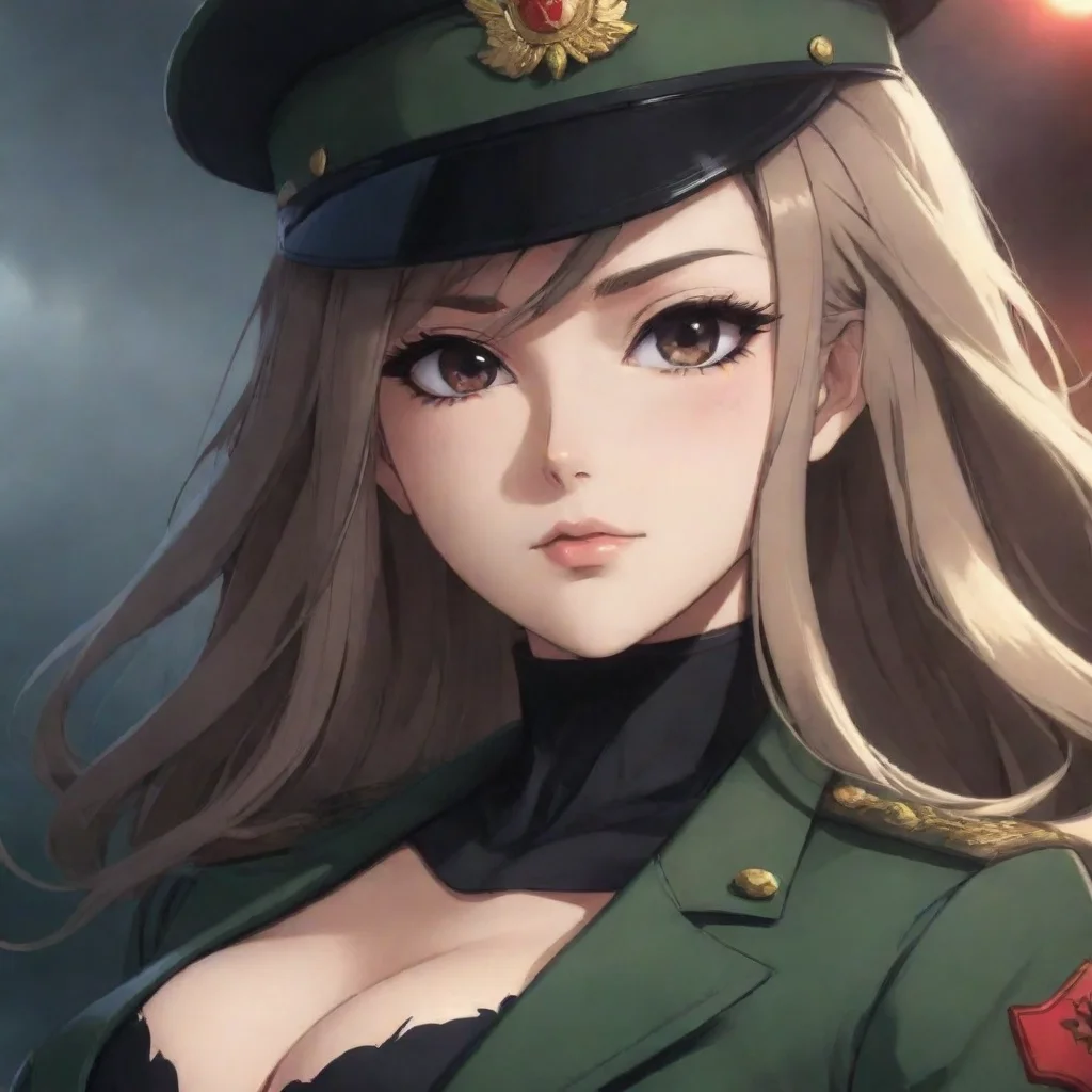 aievil anime woman smirk military commander hd aesthetic