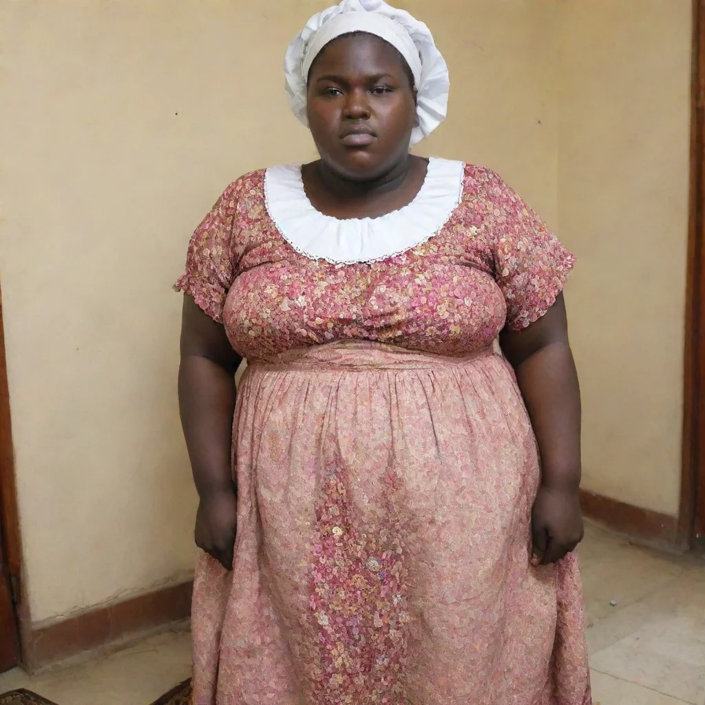aiextremely obese african housemaid