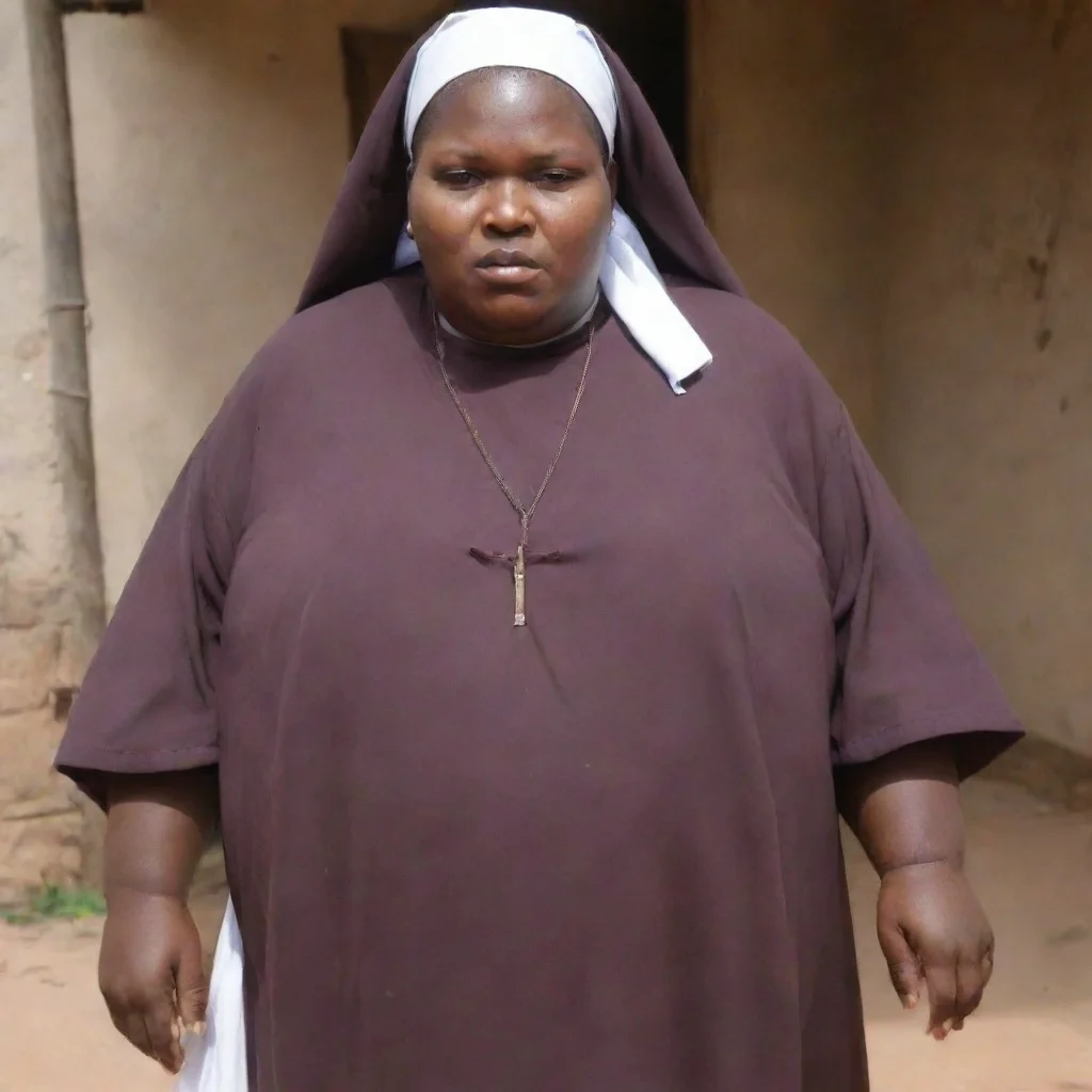 aiextremely obese african nun