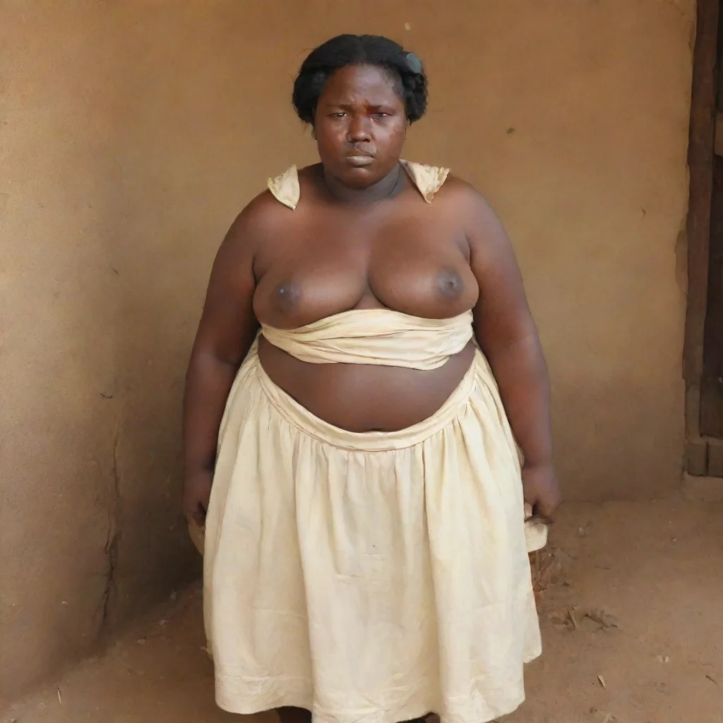 aiextremely obese african slave maid