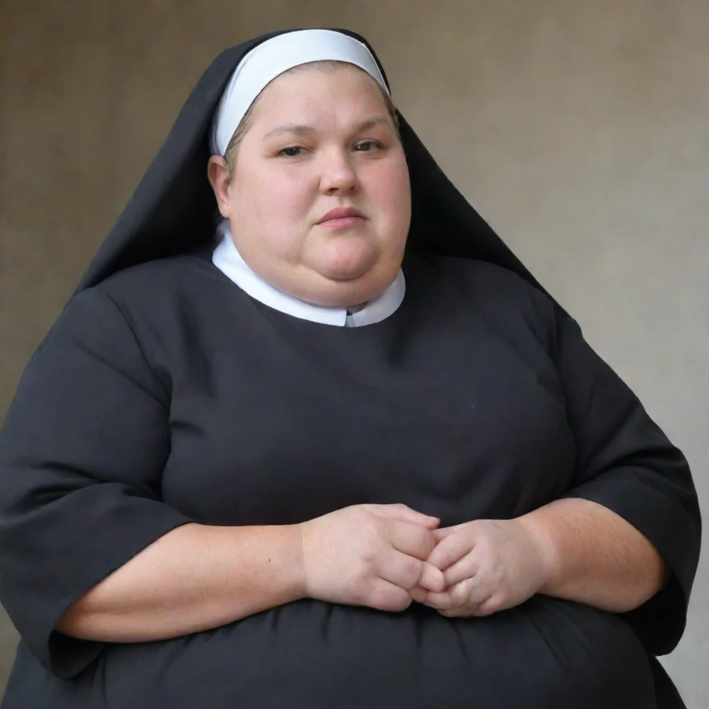 extremely obese nun