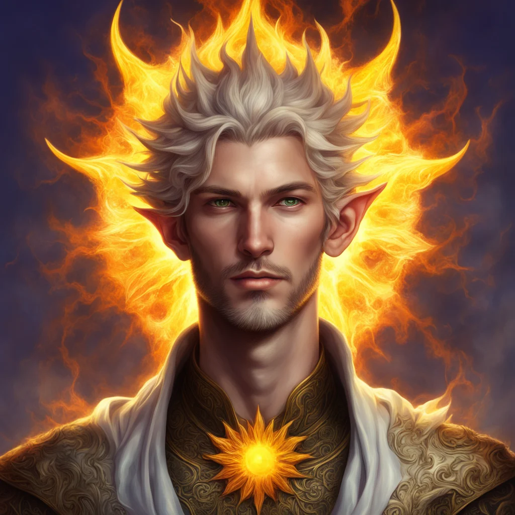 fae male sun king fantasy art sun pointed ears  amazing awesome portrait 2