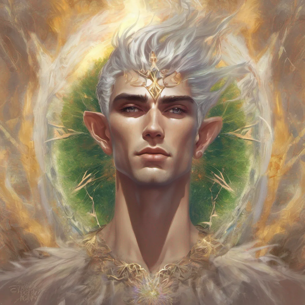 fae man elf short hair king celestial fantasy art sun confident engaging wow artstation art 3
