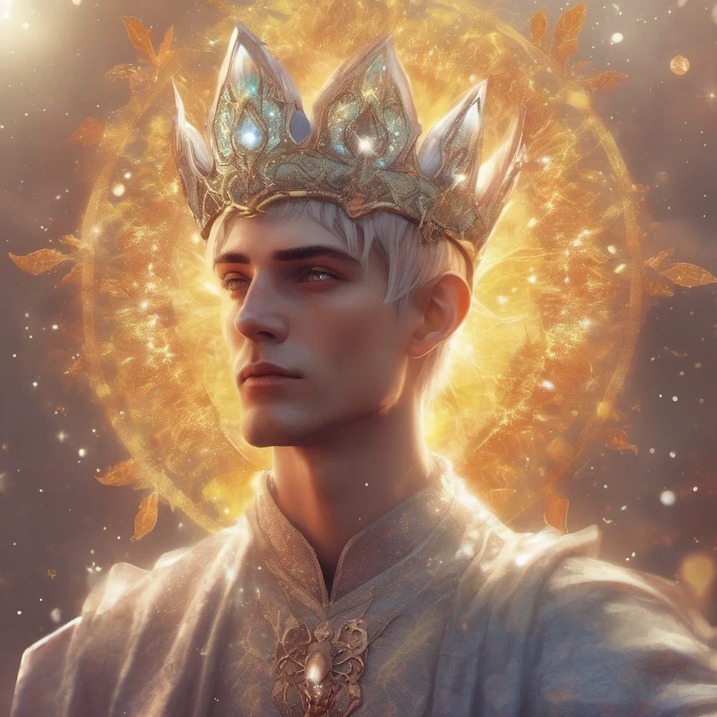 aifae man elf short hair king celestial fantasy art sun glitter amazing awesome portrait 2