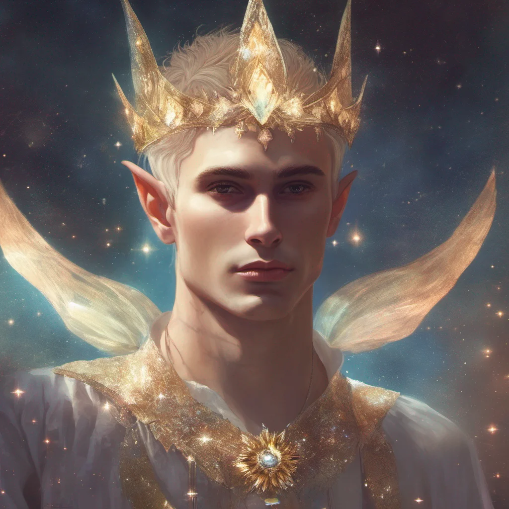 fae man elf short hair king celestial fantasy art sun glitter good looking trending fantastic 1