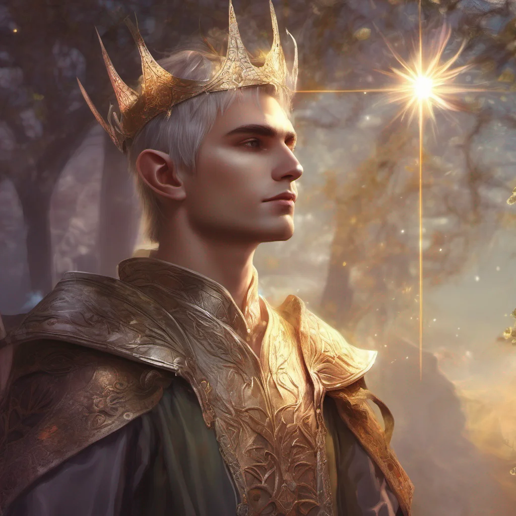 fae man elf short hair king celestial fantasy art sun magic amazing awesome portrait 2
