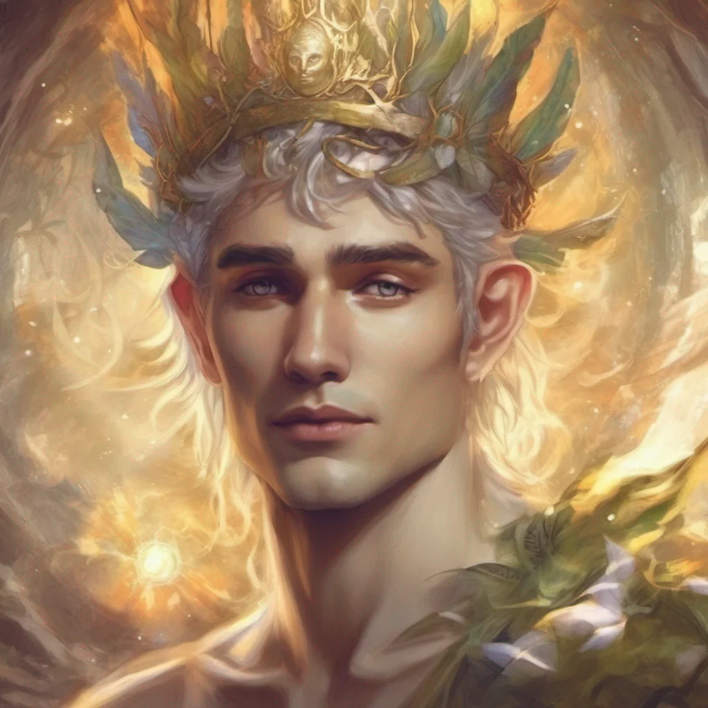 fae man elf short hair king celestial fantasy art sun magic good looking trending fantastic 1