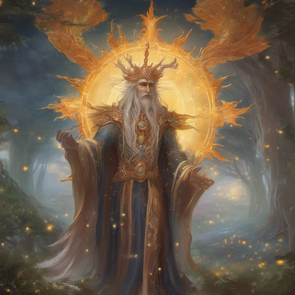 fae man king celestial fantasy art sun 